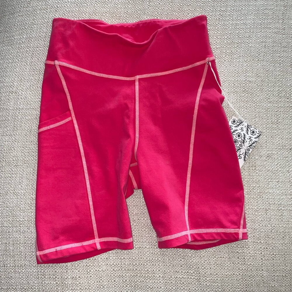 Free People Workout Biker Shorts - Pink